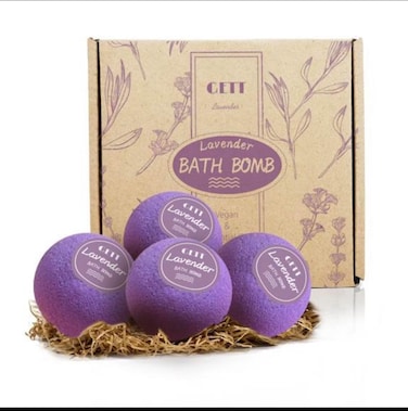 Luxury Gift Set with 4ct Individually Wrapped Bath Bombs- for Men &amp; Women, Ideal Wife Girlfriend Gifts- Relaxing Natural Bath and Body Gift Set- Gift for Any Occasion! Bubble Bath for All.