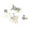 NUOBESTY 4Pcs Wedding Hair Clip Comb Handmade Bridal Hair Clip Pearl Floral Leaf Hair Accessories for Women Wedding ( Green )