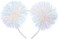 Beaupretty Tinsel Pom Pom Headband Pompom Hair Band for Girls Women Christmas Party Birthday Cosplay Hair Accessories White