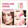Blush Stick for Cheeks and Lips, On-the-Go Blush, Hydrating Solid Cheek Tint, Multi-use Blush Makeup Stick for Beautiful and Natural Shades, Tinted Moisture Stick Ued on Eyes Lips and Cheeks