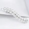 Sparkly Crystal Flower Leaf Hair Barrette Hair Clips Hair Pins for Women Bridal Wedding Prom Party Hair Accessaries (Clear Curved Leaf)