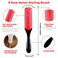 Curly Hair Brush Set for Women/Men/Kids, Detangler Brush, Wide Tooth Comb, 9 Row Nylon Bristle, Rosemary Hair Growth Oil - 4 Count (DB-black-4pcs)