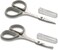 2Pcs Small Facial Hair Grooming Scissors Kit For Men &amp; Women - Eyebrow, Nose Hair, Mustache, Beard, Eyelashes, Ear Trimming - Curved &amp; Rounded Safety Tip Clippers For Hair Cutting (Grey)
