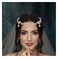 EVER FAITH Wedding Bridal Headband for Brides, Austrian Crystal Teardrop Leaf Elf Costume Hair Accessory Tiara Hair Band Crown for Cosplay Birthday Party Christmas Clear Silver-Tone
