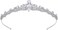 EVER FAITH Women's Austrian Crystal Wedding Teardrop Hair Tiara Headband Clear Silver-Tone