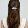 EVER FAITH Austrian Crystal Art Deco Flower Leaf Teardrop Hair Barrette Clip Clear Silver-Tone