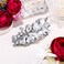 EVER FAITH Austrian Crystal Art Deco Flower Leaf Teardrop Hair Barrette Clip Clear Silver-Tone