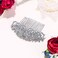 EVER FAITH Wedding Butterfly Wave Hair Comb Clear Austrian Crystal Silver-Tone