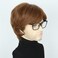 Mens Wigs with Glasses Short Brown Ginger 60s 70s Male Wig for Costume Accessories Halloween Outfit