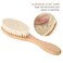 Sonew Goat Hair Brush, Oblong Wooden Handle Retro Oil Head Brush with Non Slip Eco Friendly Hairbrush for Men Women Baby Oily Hair, Hair Cleaning Tool