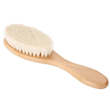 Sonew Goat Hair Brush, Oblong Wooden Handle Retro Oil Head Brush with Non Slip Eco Friendly Hairbrush for Men Women Baby Oily Hair, Hair Cleaning Tool