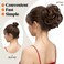 Messy Bun Hair Piece Side Comb Clip in Hair Bun Hairpiece for Women Short Natural Straight Versatile Adjustable Styles Easy Hair pieces (Ash Blonde-C)