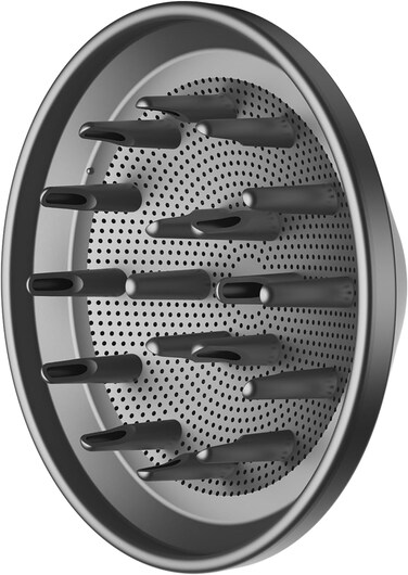 Hair Dryer Diffuser, Hair Diffuser for Curly Hair and Natural Wavy Hair, Diffuser Attachment for Hair Dryer, 360&deg; Magnetic Diffuser for KARFUN Hairdryer (Gray)