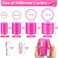 shynek Hair Rollers 48 Pcs Set, 24Pcs Hair Rollers 4 Sizes and 24 Pcs Hair Clips for Long Medium Short Hair (Pink)