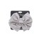 Scalloped Edge Bow Hair Clip Small Light Grey