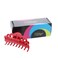 4 Inch Scalloped Jaw Clip With Holes-Red