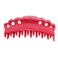 4 Inch Scalloped Jaw Clip With Holes-Red