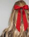 Cute Hair Accessories: Bow Clips, Ribbon Barrettes with Tassels, and Hair Bows for Women in Black and Red