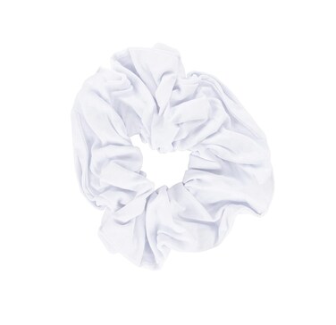 Jumbo Cotton Scrunchie Hair Tie - White