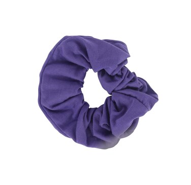 Jumbo Cotton Scrunchie Hair Tie - Purple