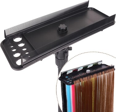 Hair Extension Holder Hair Extension Hanger Braiding Hair Rack Hair Extension Tool Double-Side Teeth Extension Display Holder Hair Separator holder for Hair Salon Home (Tripod not included)