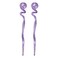 Women's Purple Twirl Hair Sticks with Glitter and Diamonds Chopsticks 6.25 inches Long - Set of 2