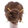 Set of Wooden Hair Sticks With Chinese Dragon Chopsticks Yellow