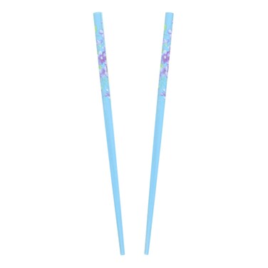 Set of Two Wooden Hair Sticks With Flowers Hair Pin Chopsticks for Women 7 inches Long- Light Blue