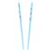 Set of Two Women's Wooden Hair Sticks With Butterflies Chopsticks Hair Pin 7 inches Long- Light Blue