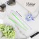 Set of 2 Hair Sticks with 3 Diamonds Chopsticks - Neon Green