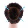 Set of 2 Hair Sticks with 3 Diamonds Chopsticks - Light Blue