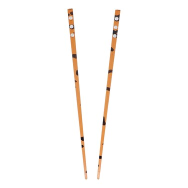 Set of 2 Hair Sticks with 3 Diamonds Chopsticks - Tortoise Shell