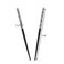 Set of Two Wooden Animal Print Hair Sticks for Women 7.25 inches Long - Black