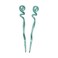 Set of 6 Twirl Hair Sticks with Glitter and Diamonds Chopsticks (Yellow Purple Green)