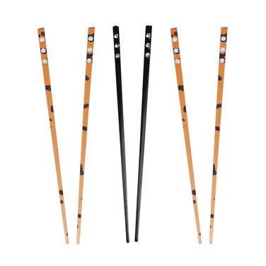 Set of 6 Hair Sticks with 3 Diamonds Chopsticks - 1 Black 2 Tortoise