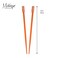 Set of 2 Hair Sticks Chopsticks with Colored Studded Tops - Orange