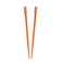 Set of 2 Hair Sticks Chopsticks with Colored Studded Tops - Orange