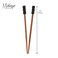 Set of 2 Hair Sticks Chopsticks with Colored Studded Tops - Light Brown
