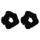 Motique Accessories Velvet Solid Scrunchies - Set of 2 - Black