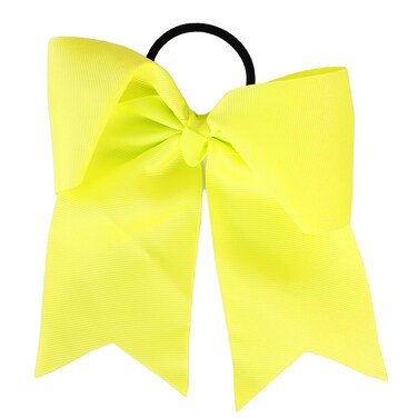 Motique Accessories Jumbo Bow Pony with Tails (Neon Yellow)