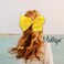 8 Inch Grosgrain Bow for Women and Girls (Yellow)