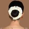 Artificial Jasmine Gajra Hair Band Scrunchie White (Pack of1) Gajra Band For Wedding Party Festival, Dance