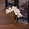Beaupretty 2 Pieces Jade Flower Hair Women Girls Hair Stick Chinese Retro Chignon Pin Hair Chopsticks Hair Styling Accessories(White)