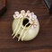 Beaupretty 2 Pieces Jade Flower Hair Women Girls Hair Stick Chinese Retro Chignon Pin Hair Chopsticks Hair Styling Accessories(White)