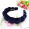 Fashion Headbands for Women Padded Fabric Hair Bands Wide Velvet Non Slip Headband Hair Accessories for Women Girls (Navy Blue)