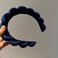 Fashion Headbands for Women Padded Fabric Hair Bands Wide Velvet Non Slip Headband Hair Accessories for Women Girls (Navy Blue)