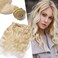 Benehair Human Hair Bundles - 20 Inch Brazilian Body Wave Weave - Platinum Blonde - Sew In Hair Extensions - Real Human Hair - Wavy Curly Bundles #60 - 100g