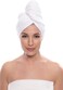 Texere Women's Viscose from Bamboo and Cotton Terry Spa Hair Towel - Quick Dry, Absorbent and Lightweight Hair Wrap Towel with Loop and Twist Closure(Tya, Natural White, U)