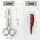 Mustache Grooming Set - Precision Mustache Scissors and Comb Kit for Men - Ideal for Travel, Includes Facial Hair Trimming Scissors and Moustache Comb