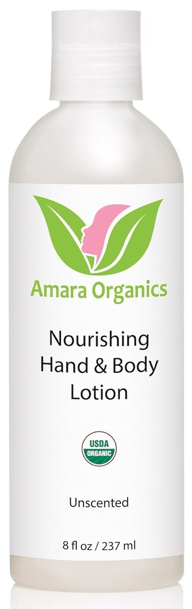 Organic Body Lotion - USDA Certified Organic Nourishing Hand &amp; Body Lotion - Unscented - 8 fl oz